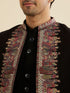 Manyavar Ebony Black Indo Western Set with Doli Barat Motifs
