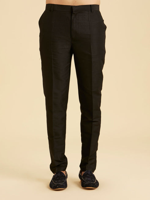 Manyavar Black Velvet Elegance Indo Western