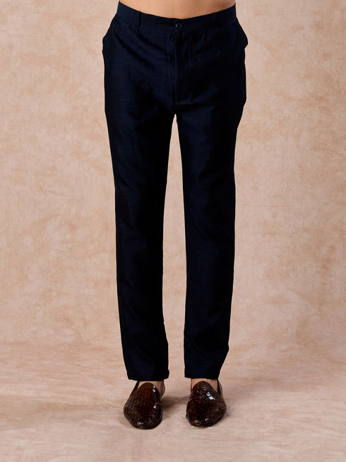 Manyavar Dark Blue Delight Indo Western