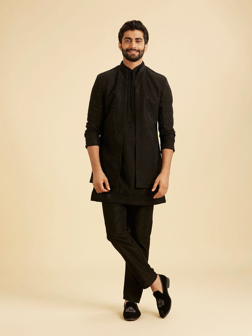 Manyavar Black Exquisiteness Indo Western