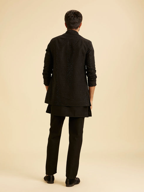 Manyavar Black Exquisiteness Indo Western