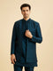 Manyavar Teal Blue Opulence Indo Western