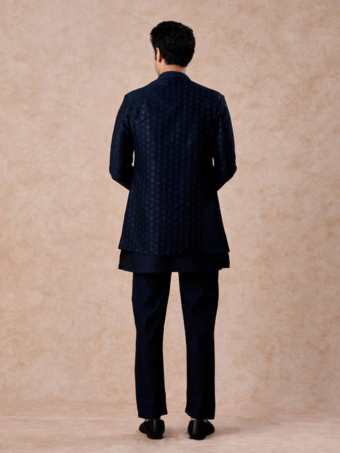 Manyavar Blue Majestic Indo Western