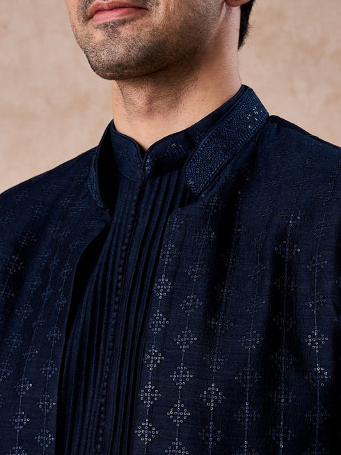Manyavar Blue Majestic Indo Western