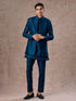 Manyavar Teal Blue Elegance Indo Western