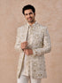 Manyavar Splendid Cream Georgette Indo Western