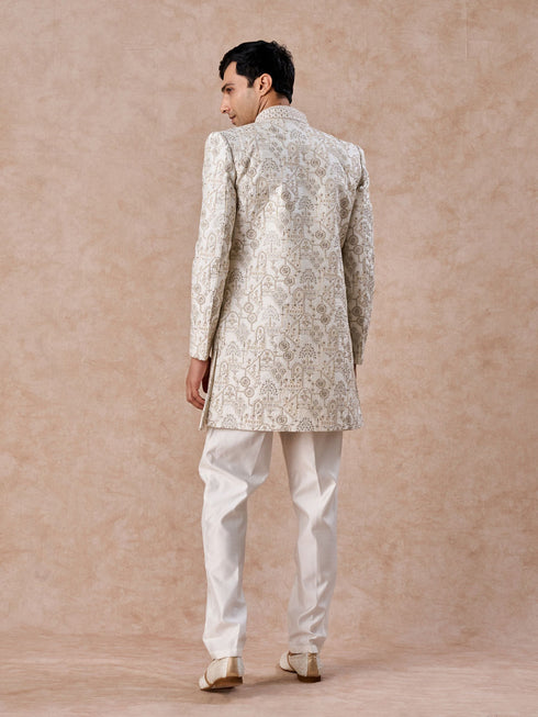 Manyavar Charming Cream Indo Western