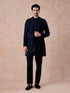 Manyavar Dark Blue Designer Indo Western