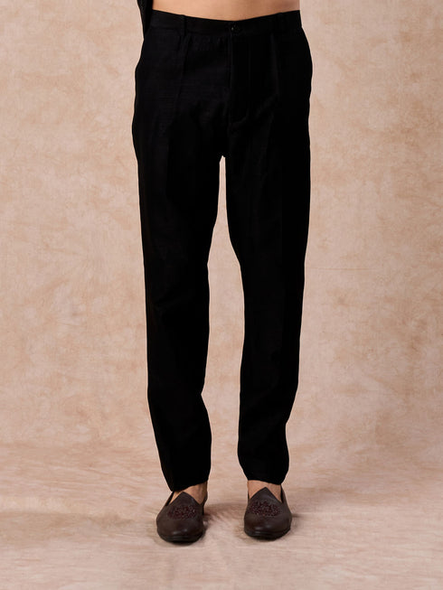 Manyavar Elegant Black Indo Western