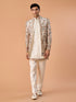 Manyavar Cream Georgette Elegance Indo Western