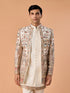 Manyavar Cream Georgette Elegance Indo Western