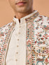 Manyavar Cream Georgette Elegance Indo Western