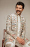 Manyavar Cream Georgette Elegance Indo Western