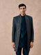 Manyavar Teal Blue Georgette Elegance Indo Western