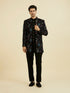 Manyavar Black Velvet Indo Western