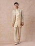 Manyavar Regal Beige Net Indo Western