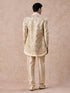 Manyavar Regal Beige Net Indo Western