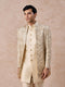 Manyavar Regal Beige Net Indo Western