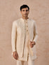 Manyavar Majestic Cream Indo Western Ensemble