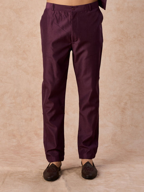 Manyavar Royal Purple Hues Indo Western