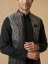 Manyavar Black Stone & Thread Work Indo Western Set