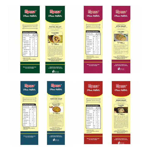 Manna Foods Millets Combo Pack of 4
