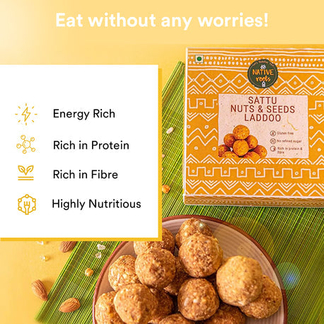 Native Roots Sattu Nuts & Seeds Laddoo