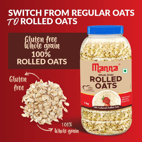 Manna Foods Rolled Oats (Jar)