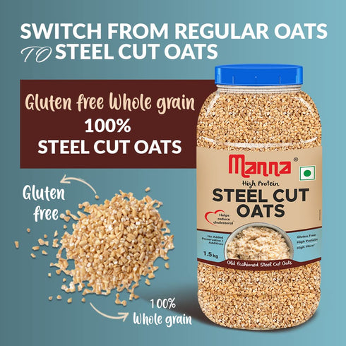 Manna Foods Steel Cut Oats (Jar)