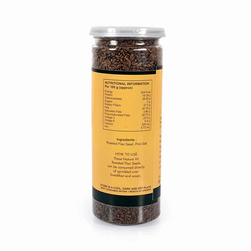 NatureVit Roasted Flax Seeds | Heart-Healthy| High-Fiber Superfood