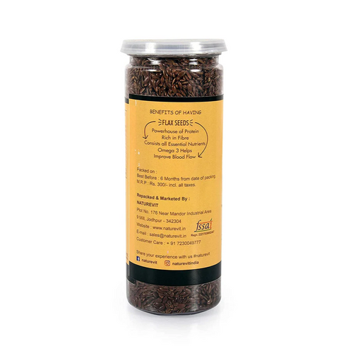 NatureVit Roasted Flax Seeds | Heart-Healthy| High-Fiber Superfood