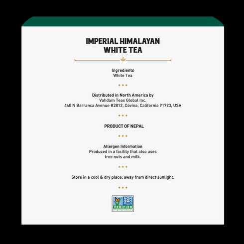 Vahdam Imperial Himalayan White Tea|15 Count