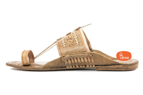 Vhaanfootwear Special Moja T Shape Broad Kolhapuri Chappal For Men Barabandi Punch Belt Design