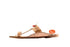 Vhaanfootwear Specially Handcrafted Ethnic Craft Moja Shape Red Gonda 4 Veni Belt Kolhapuri Chappal For Women