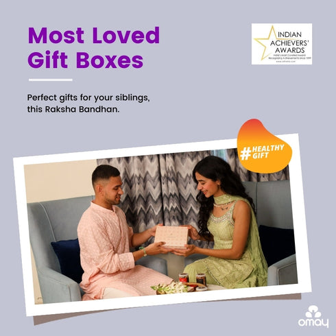 Omay Foods Healthy Indulgence Rakhi Gift Box (for Brother)