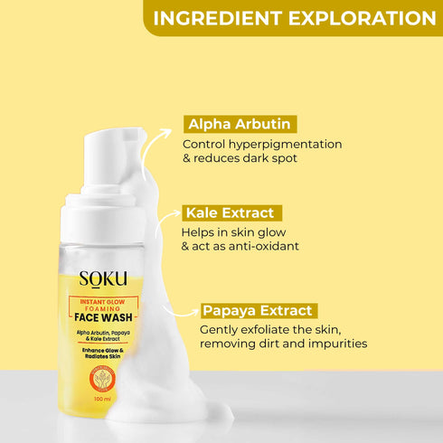 Soku Cosmetic Instant Glow Foaming Face Wash