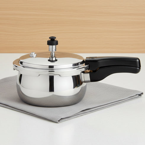 Vinod Doniv Titanium Triply Stainless Steel Pressure Cookers 2 Ltr Outer Lid Induction Friendly