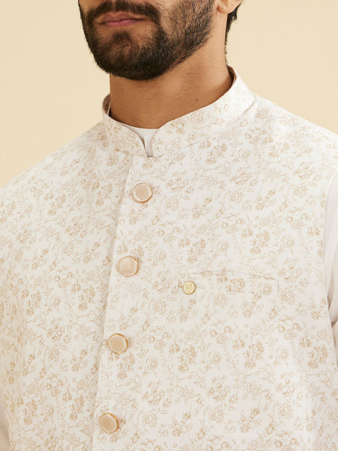 Manyavar Elegant Light Cream Jacket