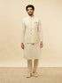 Manyavar Cream Paisley Patterned Jacket