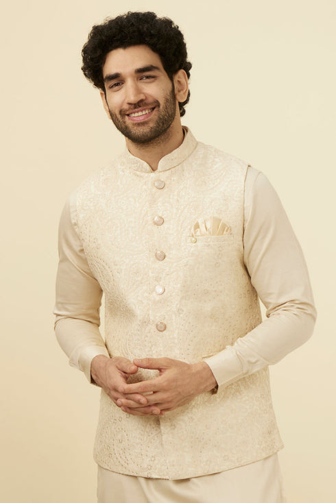 Manyavar Elegant Biscuit Shade Jacket