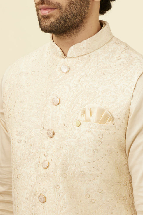 Manyavar Elegant Biscuit Shade Jacket