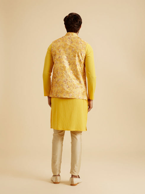 Manyavar Mustard Majesty Nehru Jacket