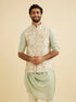 Manyavar Buttercream White Floral Printed Jacket