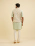 Manyavar Buttercream White Floral Printed Jacket