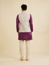Manyavar Soft Lilac Floral Printed Nehru Jacket