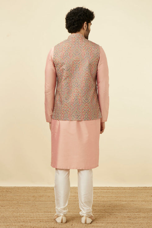 Manyavar Smart Fit Green Jacket