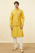 Manyavar Sunglow Yellow Buta Patterned Jacket