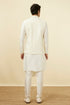 Manyavar Pearl White Floral Chikankari Jacket