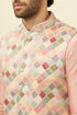 Manyavar Soft Beige Jaal Patterned Chikankari Embroidered Jacket