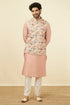 Manyavar Soft Beige Jaal Patterned Chikankari Embroidered Jacket